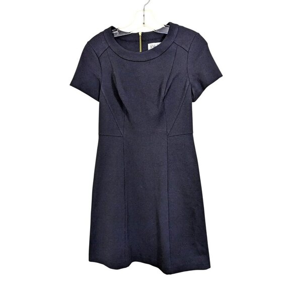 Eliza J Womens 4 Short Dress Stretch Sheath Cap Sleeve Black Office Career Work - Picture 1 of 4